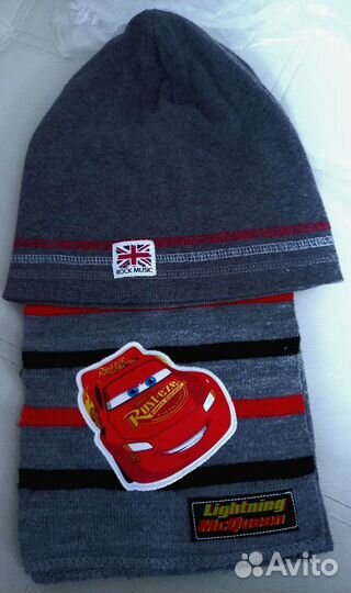 Шапка с шарфиком детское