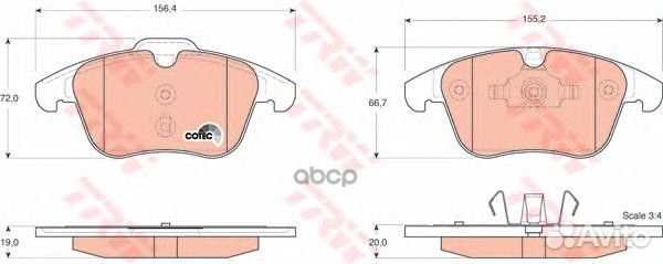 Колодки тормозные дисковые перед GDB1683 TRW