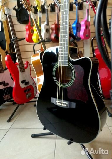 Электро-акустическая гитара Caraya F641EQ-BK