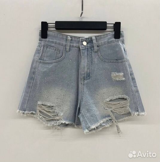 Шорты со стразами