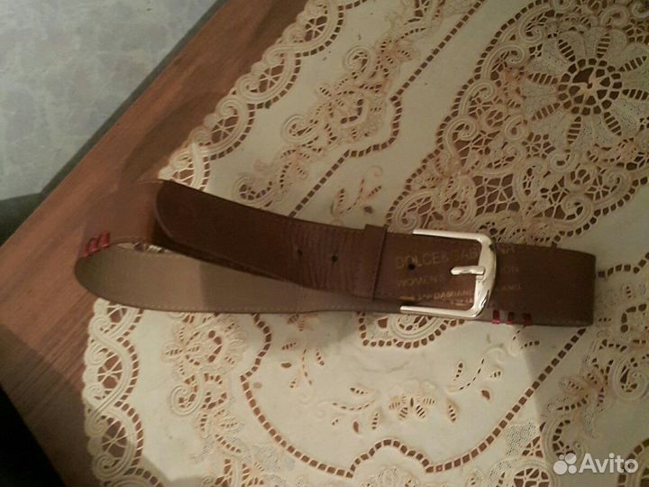 Ремень женский кожаный коричневый новый