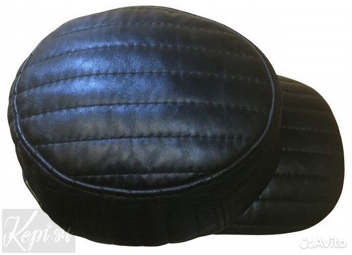 Кожаная кепи конфедератка, фуражка мужская новая