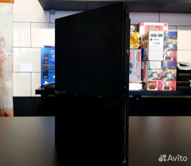 PS2 Slim, чипованая + игры