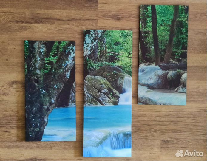 Картина триптих, печать на ткани