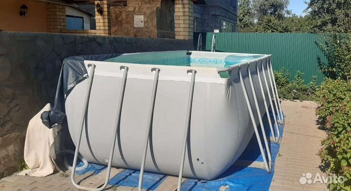 Каркасный бассейн прямоугольный бу