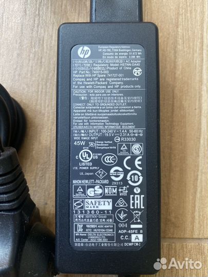 Блок питания для ноутбука HP 19.5v 2.31a 45w