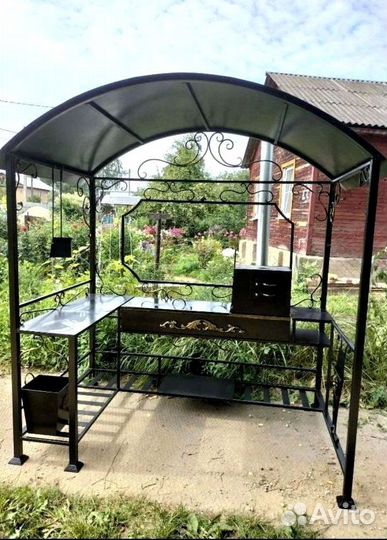 Мангал с печью