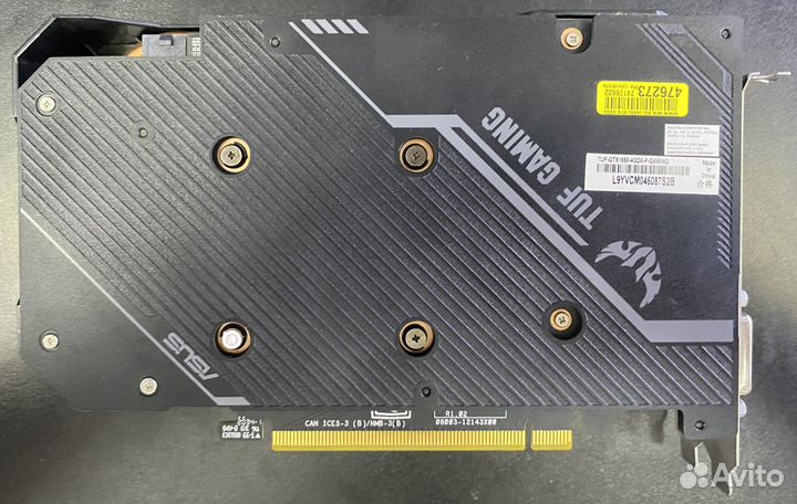 Видеокарта asus GeForce GTX 1650 gaming 4G
