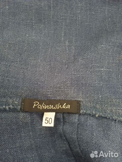 Пиджак женский 100% лён синего цвета