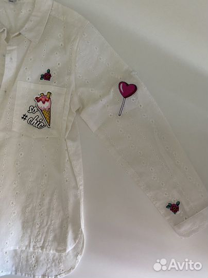 Рубашка для девочки 128-134