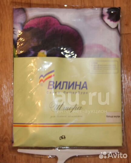 Шторка для ванной с анютиными глазками