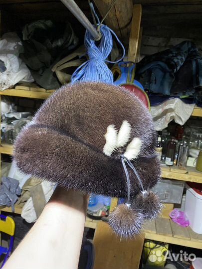 Шапка норковая женская