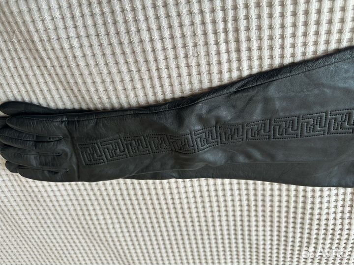 Перчатки кожаные длинные