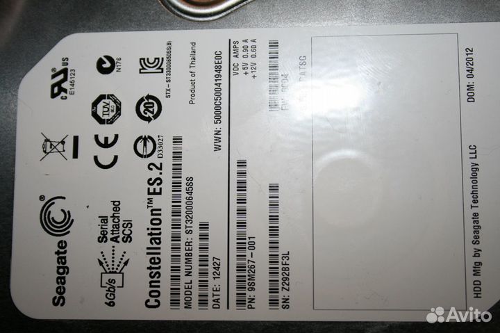 Жесткий диск seagate constellation es.2