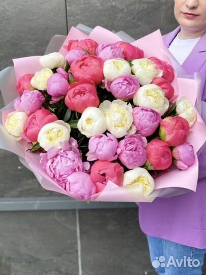 Пионы премиум букет пионов доставка
