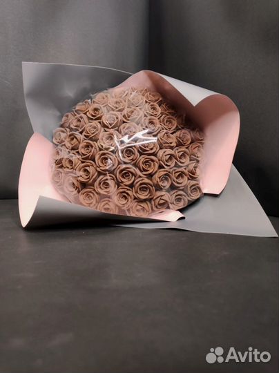 Розы из Молочного Шоколада - 51 шт в Букете