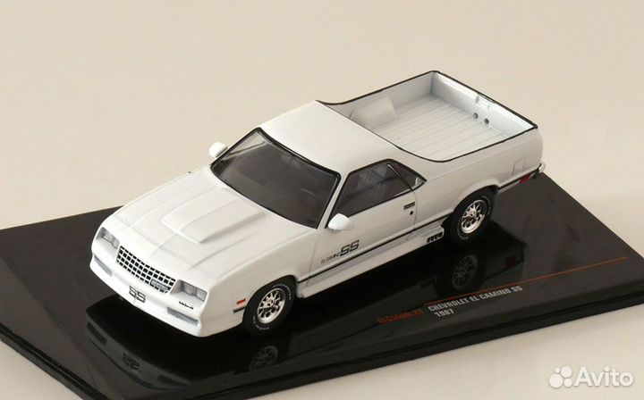 1/43 1987 Chevrolet El Camino белый Ixo