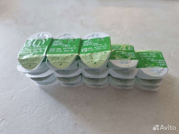 Линзы ежедневные -3,75 bio true