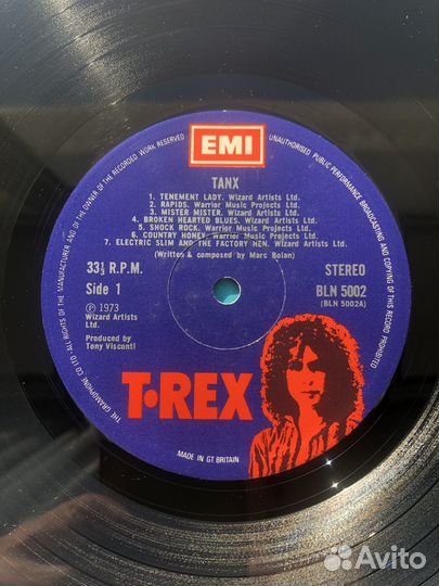 LP T. Rex - Tanx/ Rock 1973 T. REX Orig