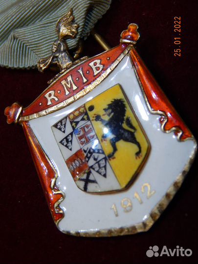 Rmib, Steward, 1912 год, Англия, масонская медаль