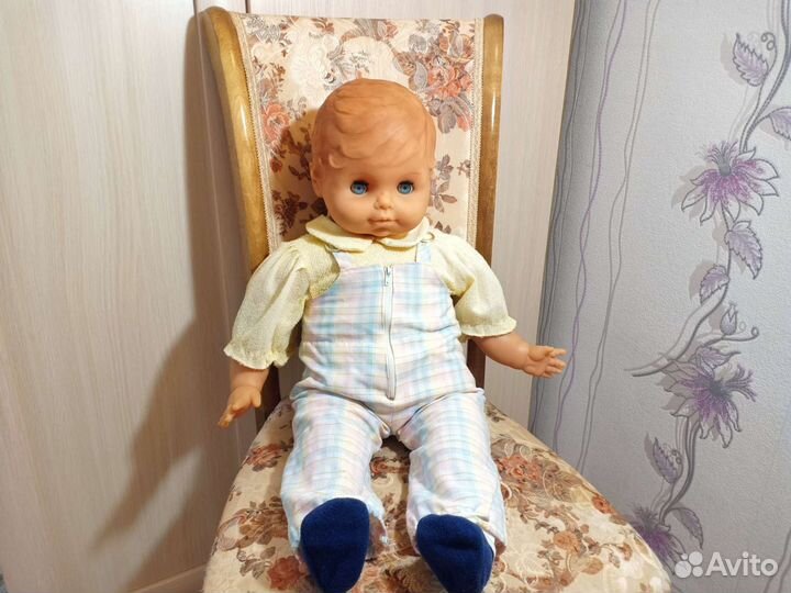 Пупс большой кукла гдр 1984-90г мягконабивной 63см