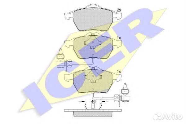 181362 колодки дисковые передние Audi A6