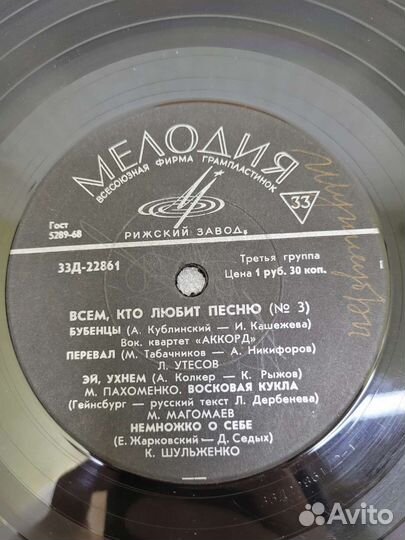 Набор пластинок 