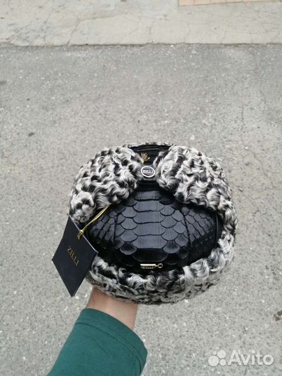 Ушанка каракуль питон