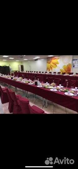 Скатерти банкетные и чехлы на стулья