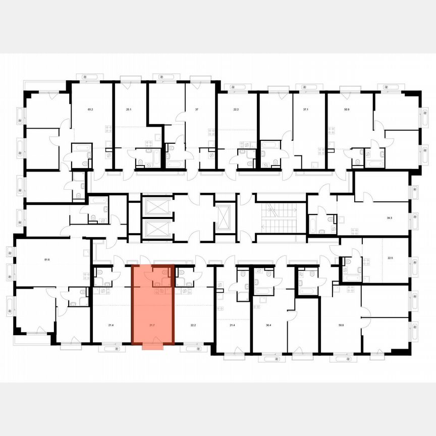 Квартира-студия, 21,7 м², 16/18 эт.