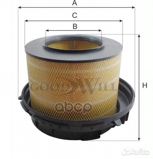 Фильтр воздушный HCV AG1024 Goodwill