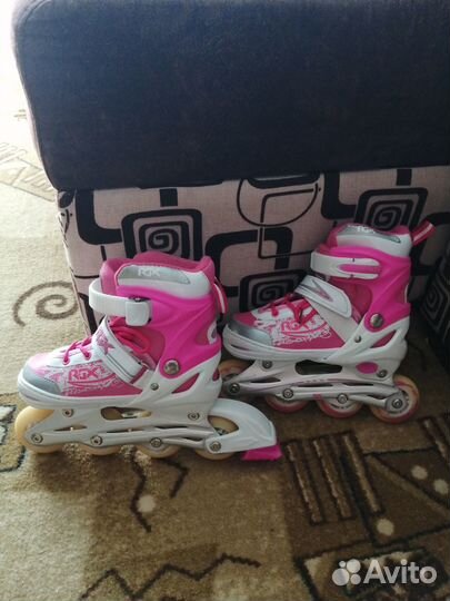 Детские раздвижные ролики 30-33 и защита