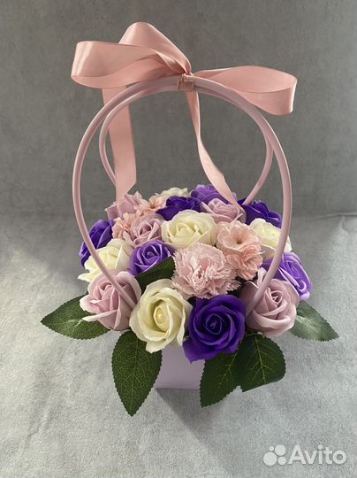 Букет цветов из мыльных роз