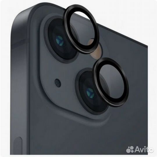 Защитное стекло камеры iPhone 14 и 14 Plus металли
