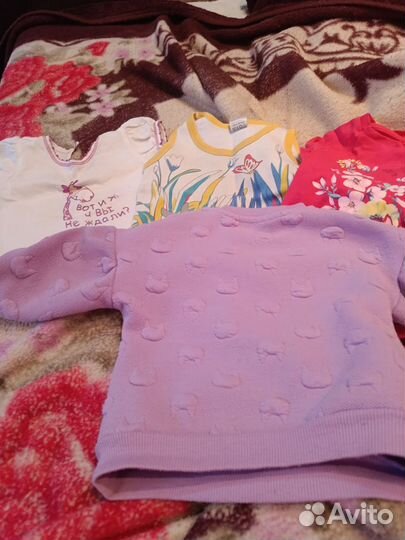 Детские вещи на девочку пакетом 74 80