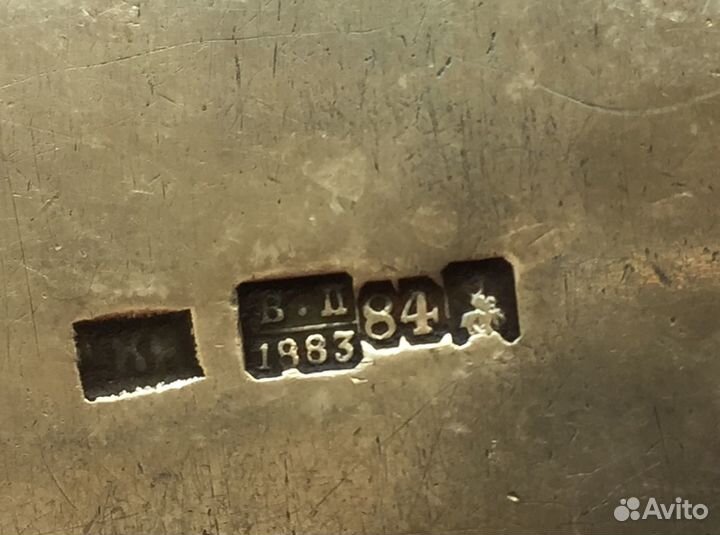 Половник старинный серебро 84 проба 1883 год