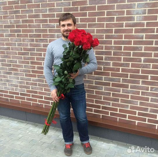 Длинные высокие розы 110 150 160 180 200 см