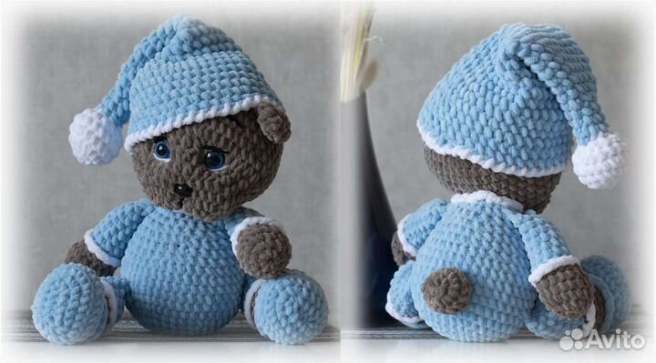 Медвежонок (амигуруми,мягкая вязанная игрушка)