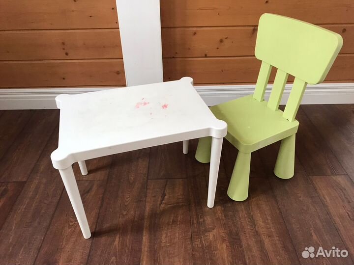 Детский стол и стул IKEA