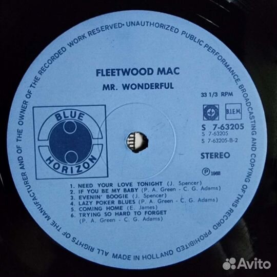 Fleetwood mac Mr. Wonderful lp 1st press Holland
