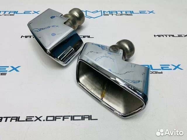 Насадки глушителя BMW G30, стиль 540i, хром