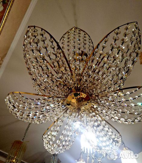 Люстра хрустальная. Чехословакия