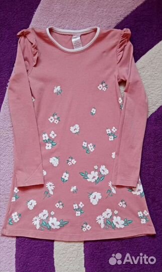 Платья, футболки, шорты, штаны, кофты б/у 122см