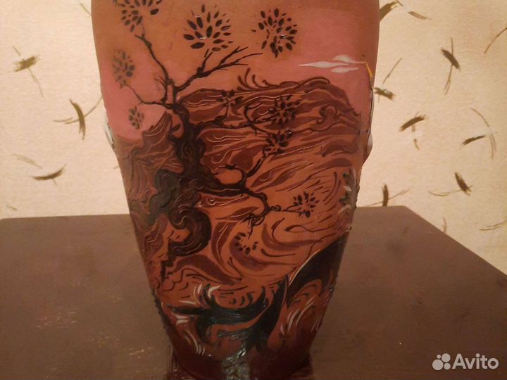 Ваза напольная керамическая Авторская роспись