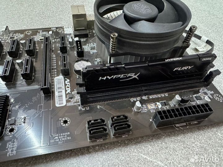 Afox AFB250-BTC12EX + G3900 + 4GB DDR4 + SSD 120GB