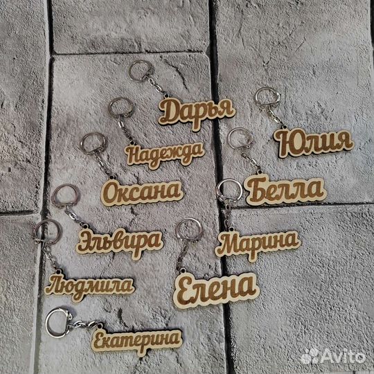 Именные брелки, подарок на класс