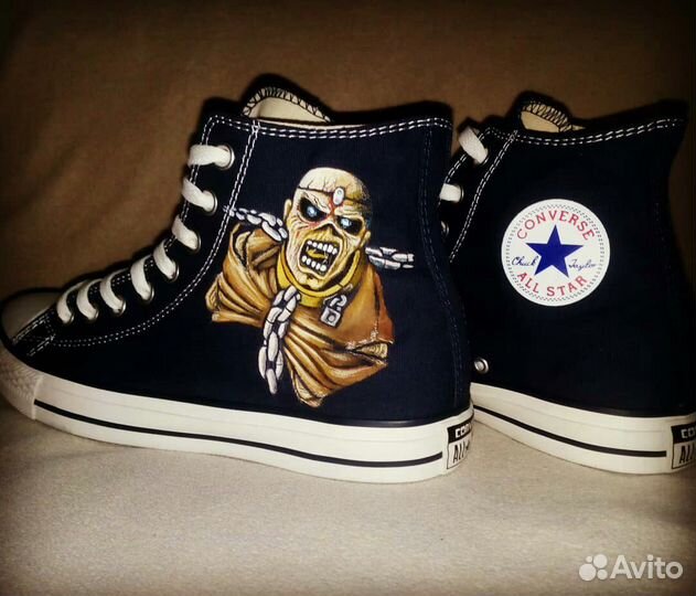 Кеды Converse 43 45 Iron Maiden Pink Floyd Кастом