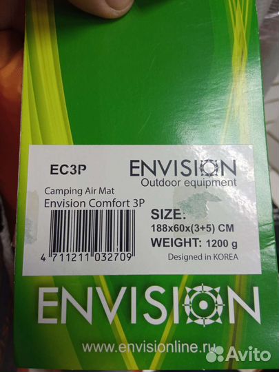 Самонадувающийся коврик Envision 5P и 3P