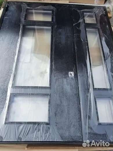 Дверь входная металлическая со стеклом