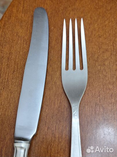 Серебряная пара - нож и вилка СССР